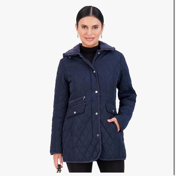 Jones New York Blue Puffer Jacket - Picture 1 of 11